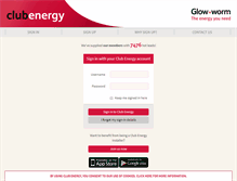 Tablet Screenshot of glow-wormclubenergy.co.uk